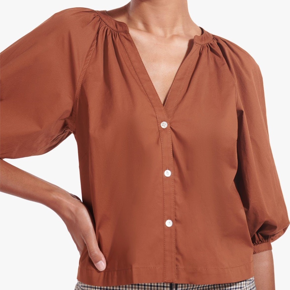 STAUD - Dill Top- Puff Sleeve